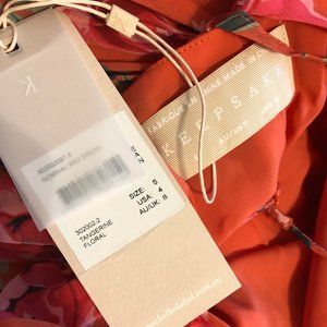 Keepsake NOMINAL MIDI DRESS Tangerine Floral